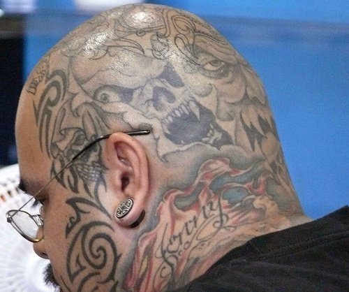 Fuld hoved tatoveringer