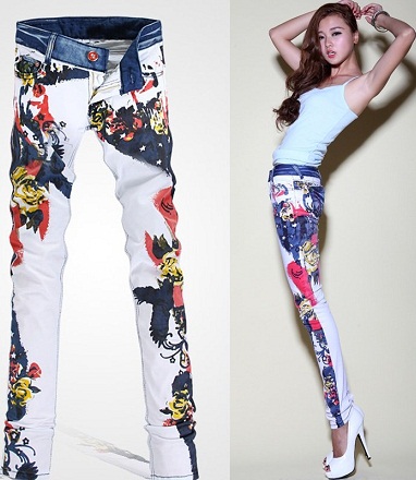 Designer Painted Jeans Girls
