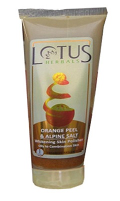 Lotus Herbals narancshéj és alpesi só fehérítő bőrfényező
