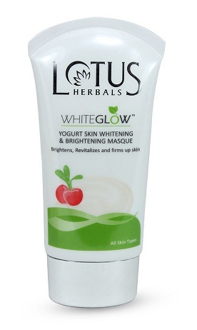 Lotus Herbals White Glow Joghurtos bőrfehérítő és ragyogó maszk