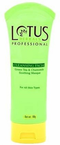 Lotus Herbals Cleansing Facial Green Tea and Kamille Beroligende maske