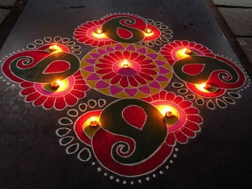 Diva Világos fehér Rangoli