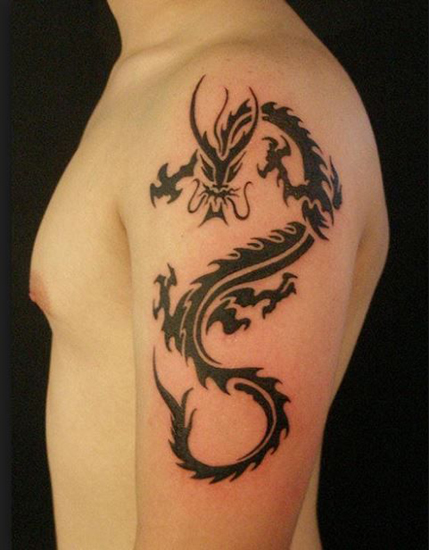 Tribal Dragon Tattoo Designs 1