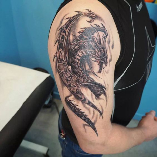 Törzsi sárkány tetoválás minták 9