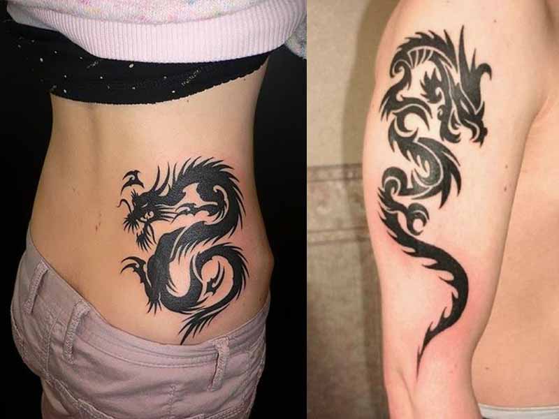 Tribal Dragon tatoveringsdesign