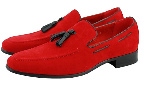 Suede Red Loafer Men