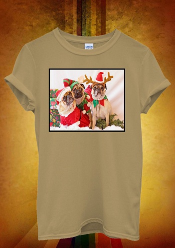 Pug Elf karácsonyi póló férfiaknak