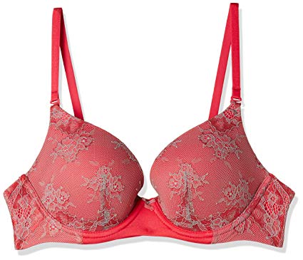 Amante Glossy Underwired Plunge Push Up Bra