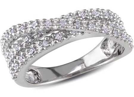 Ezüst gyémánt kereszt gyűrű