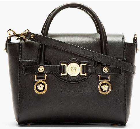 Sort Versace læder håndtaske