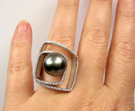 Tervező koktél gyémánt gyűrű