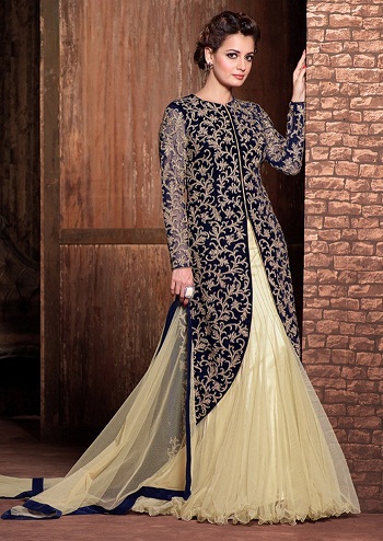 Frakke stil Salwar Kameez nederdel