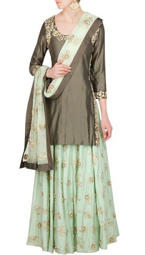 SalwarKameez kort nederdel