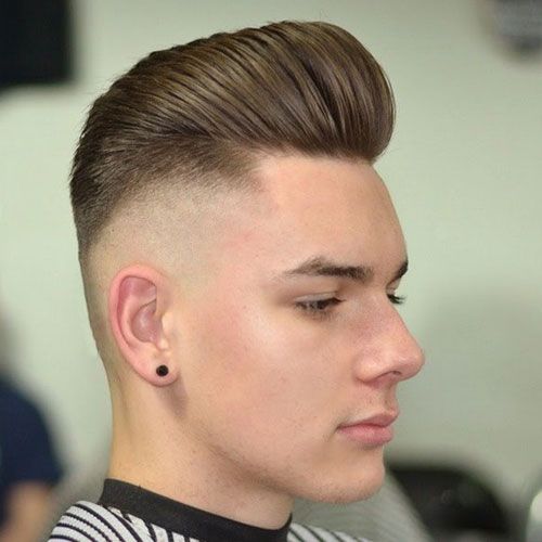 Moderne Pompadour med High Skin Fade