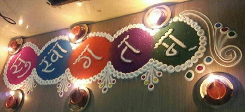 Kreativt Rangoli Design