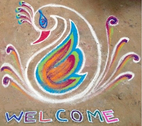 Fuglformet Rangoli