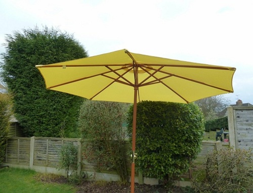 3 m széles napsütéses sárga fa esernyők
