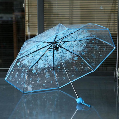 Gennemsigtig paraply