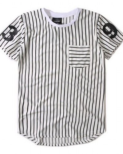 Stribet Hip-Hop T-shirt
