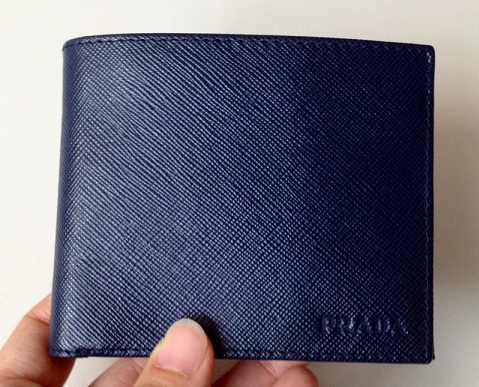 Navy Bifold Prada tegnebog til mænd