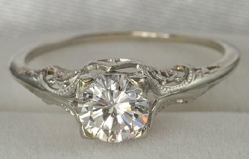 antik-engagement-uden-diamant-ring