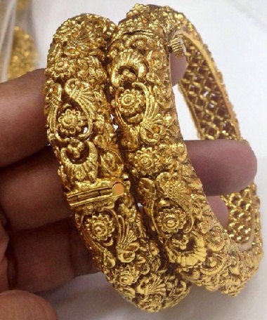 Antik arany indiai karperecek ékszerek
