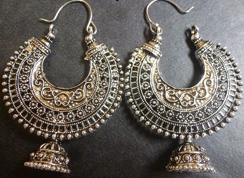 Antikke sølv øreringe smykker