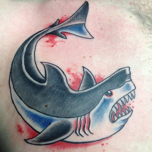 Old School Shark Tattoo