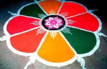 Rangoli Design különböző színekhez