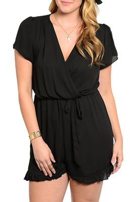 Wrap Short Romper Jumpsuit