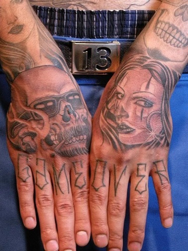 Fed gangster tatoveringsdesign
