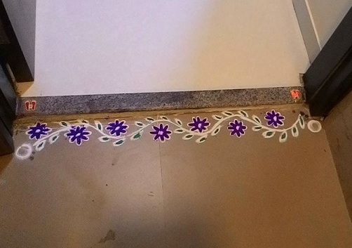 Smukt dør Rangoli design