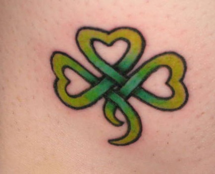 Heart Clover tatoveringsdesign