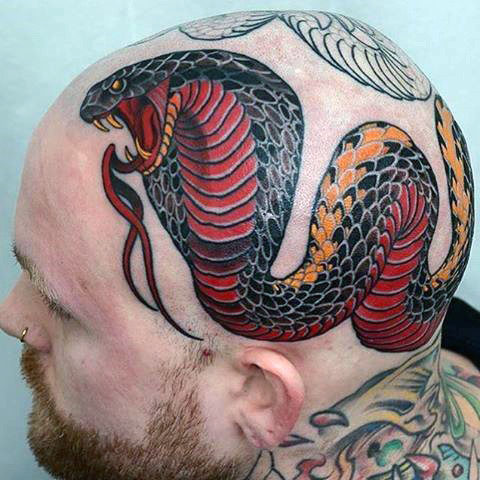 Vovet reptil tatoveringsdesign