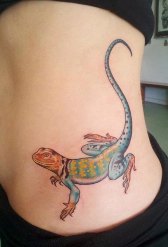 Elbűvölő gekkó tetoválás tervezés