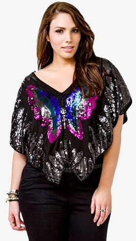 Butterfly paillet top