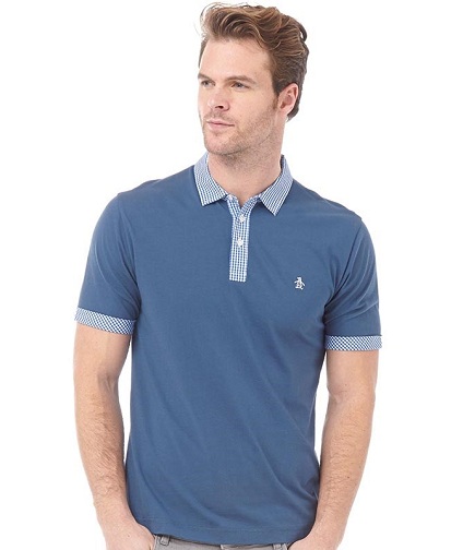 Férfi Gingham rövid póló