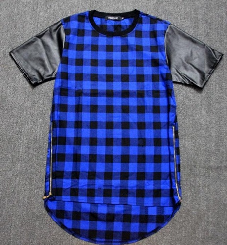 Herre Plaid kort T-shirt