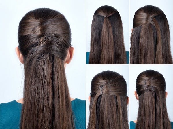 Halv Updo frisure