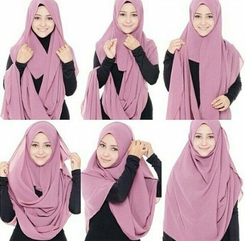 Lang hijab -stil til skolen