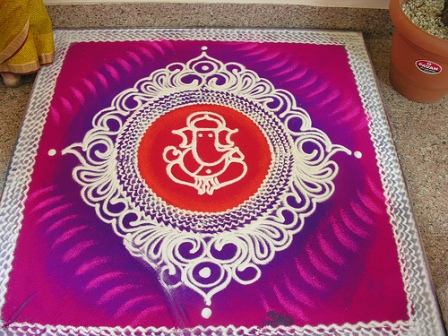 Lord Ganesh Rangoli