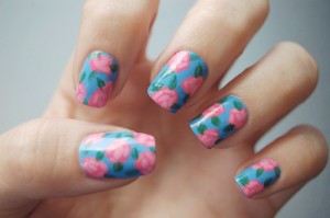 Artistic Rose Nail Art