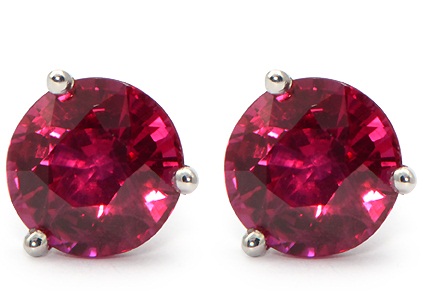 Simple Ruby øreringe Studs til kvinder