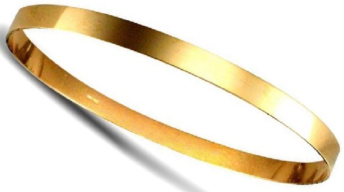 Fladt almindeligt guldarmbånd