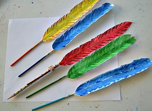 Feathered Pencil Topper