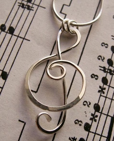 Treble Clef vedhæng halskæde