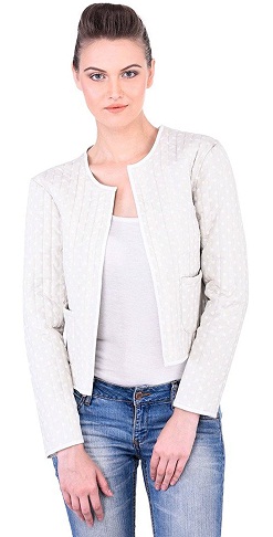 Oxolloxo Off -White Solid Reversible Blazer Short