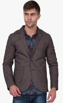 The Indian Garage Co. Dim Short Solid Slim Fit Blazer