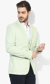 Férfi Louis Philippe Sports Green Solid Blazer Jacket