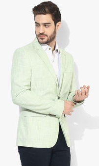 Herre Louis Philippe Sports Green Solid Blazer jakke
